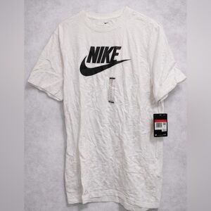 Nike Men's Classic White Tee with Black Logo